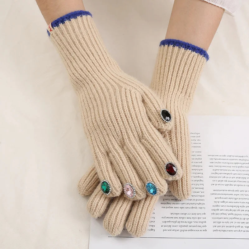 Fancy Manicure Knit Gloves