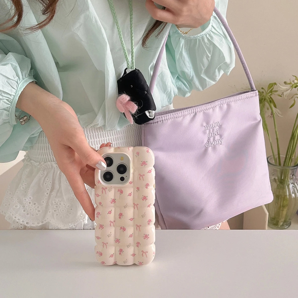 Puffy Floral iPhone Case