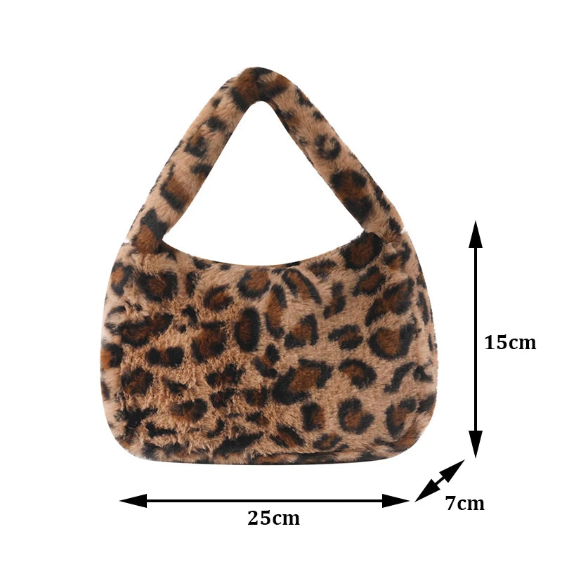 Faux Fur Animal Pattern Purse