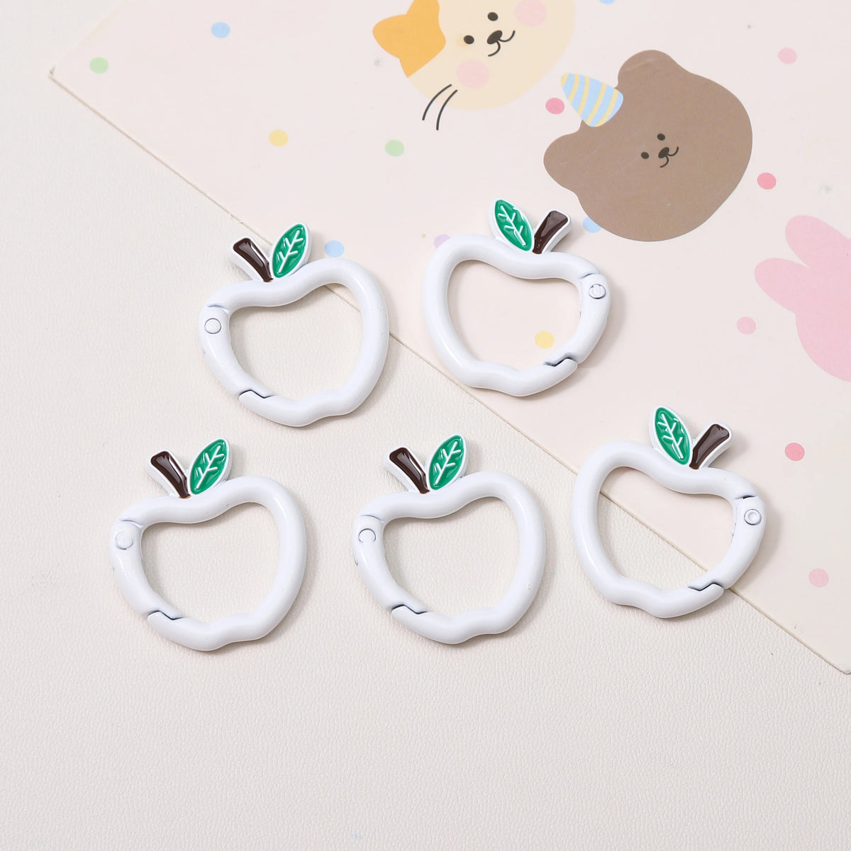 Mini Apple Shaped Carabiner Clip