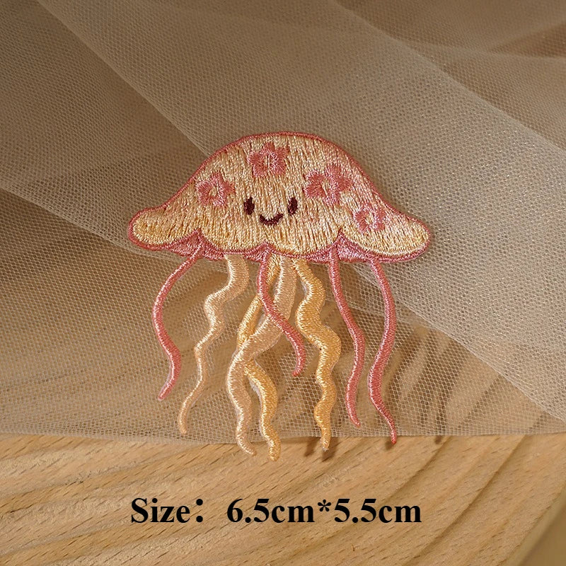 Sealife Embroidered Iron-On Patch