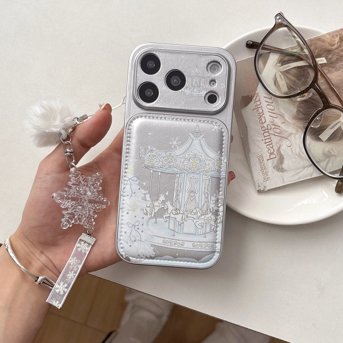 Silver Carousel iPhone Case