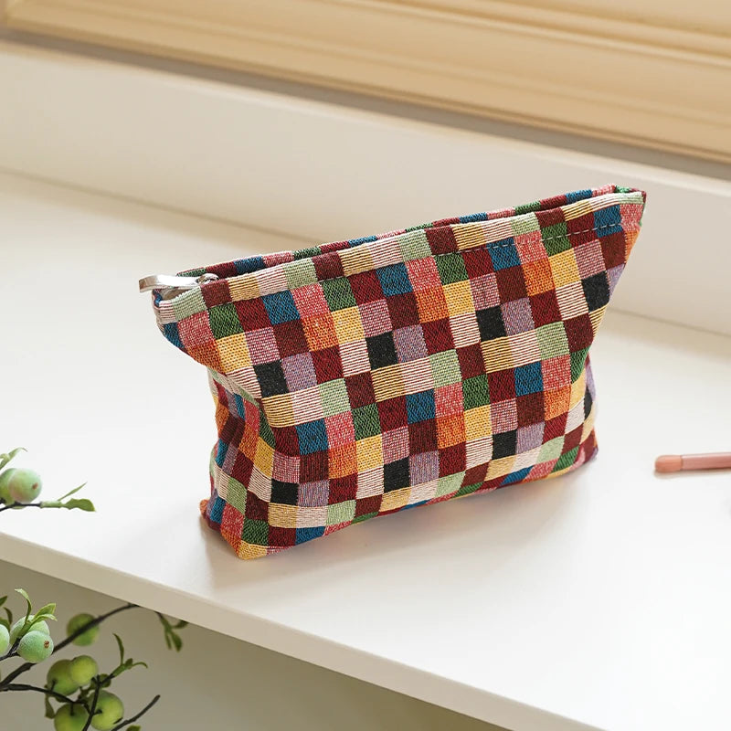 Retro Pattern Zipper pouch