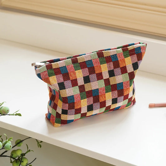 Retro Pattern Zipper pouch - Ice Cream Cake