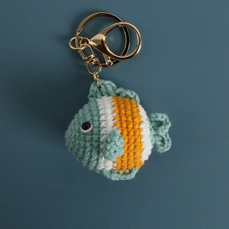 Handmade Crochet Ocean Friends Keychain Charm