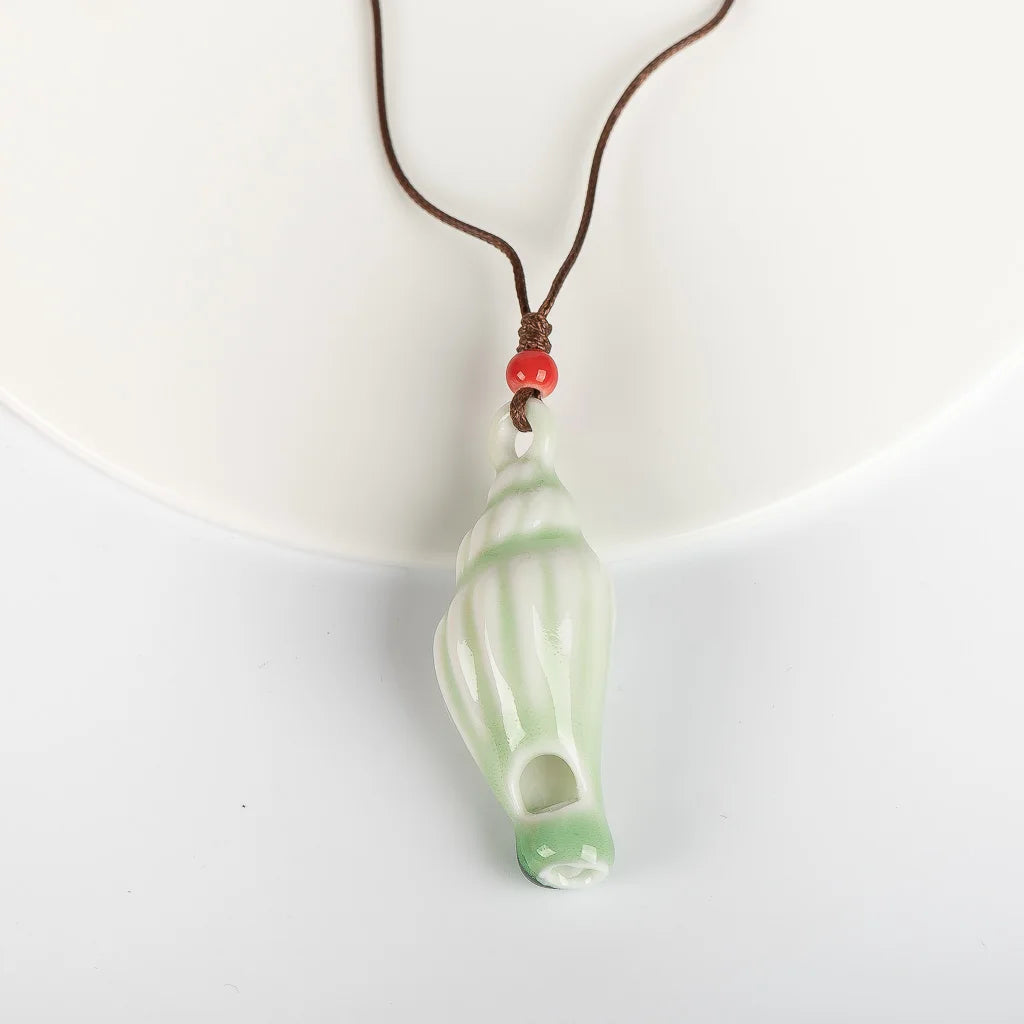 Conch Whistle Charm Necklace