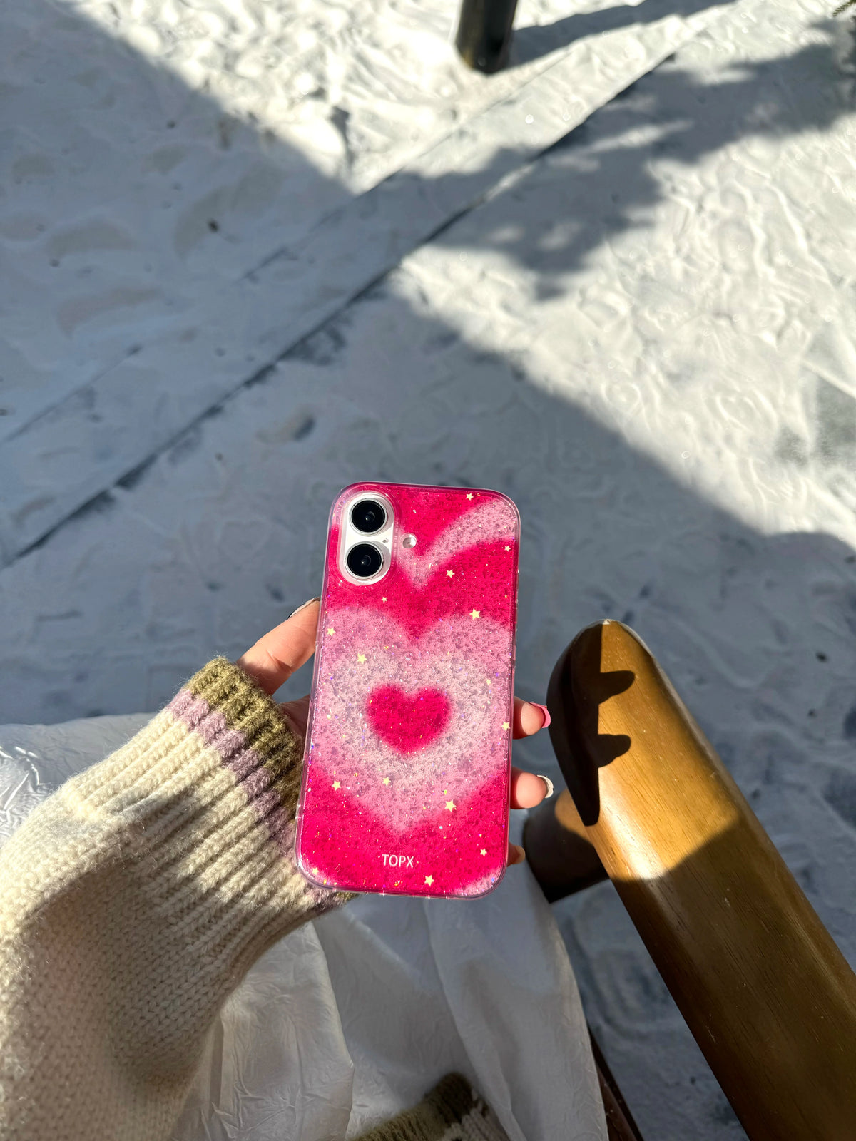 Glitter Heart iPhone Case