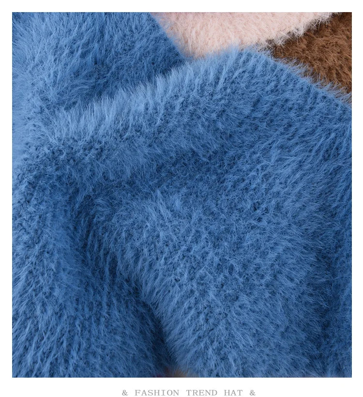 Fuzzy Knit Bonnet