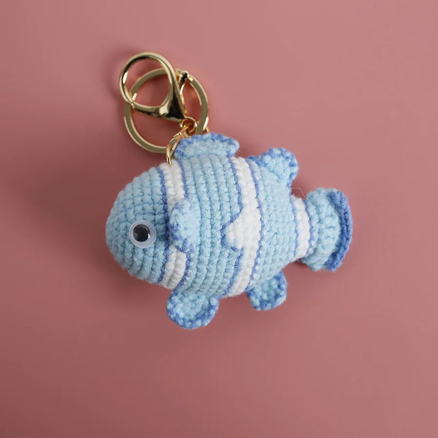 Handmade Crochet Ocean Friends Keychain Charm