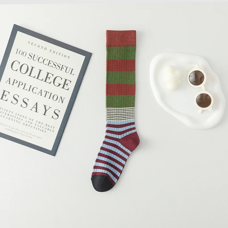 Mix Color Stripe Socks - Ice Cream Cake
