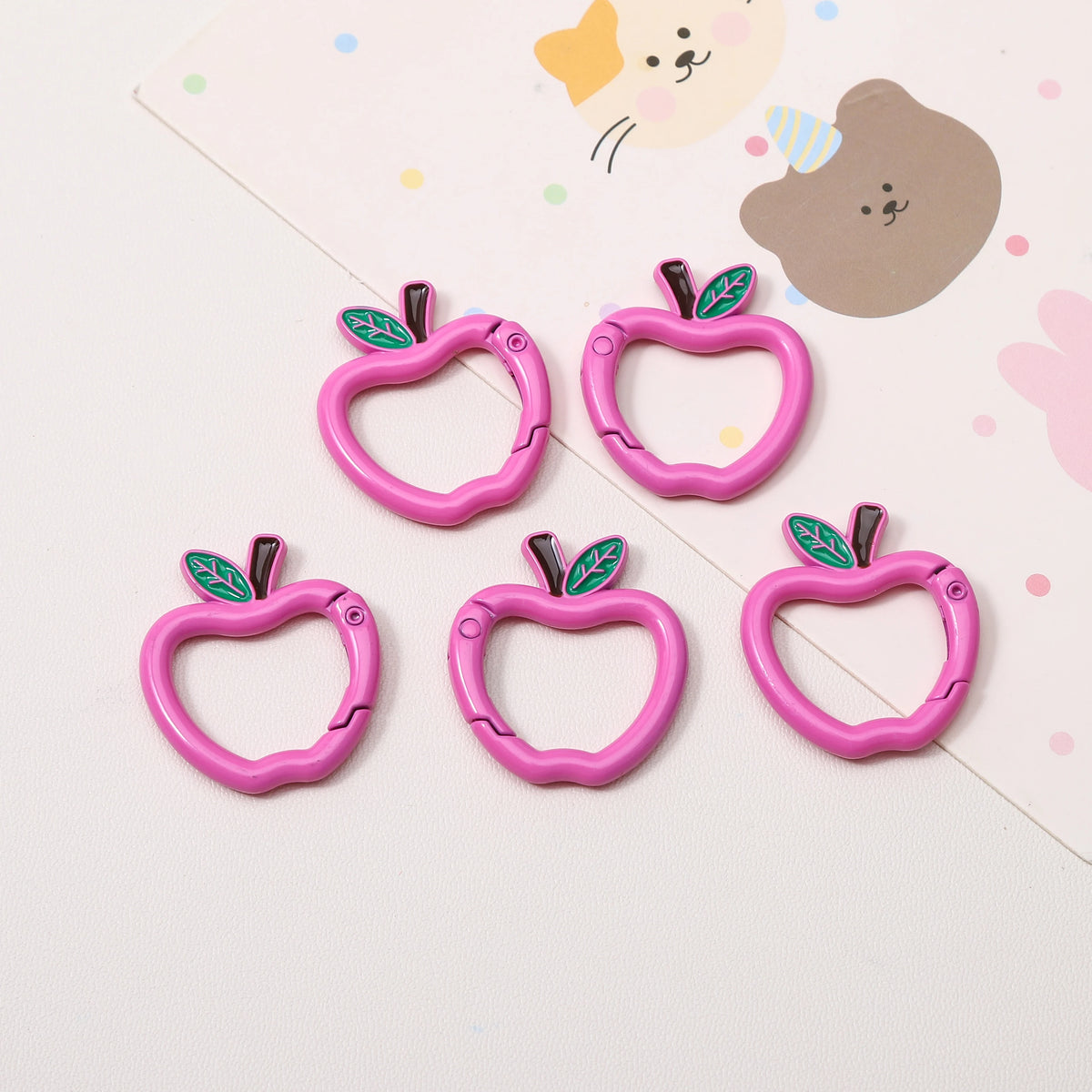 Mini Apple Shaped Carabiner Clip