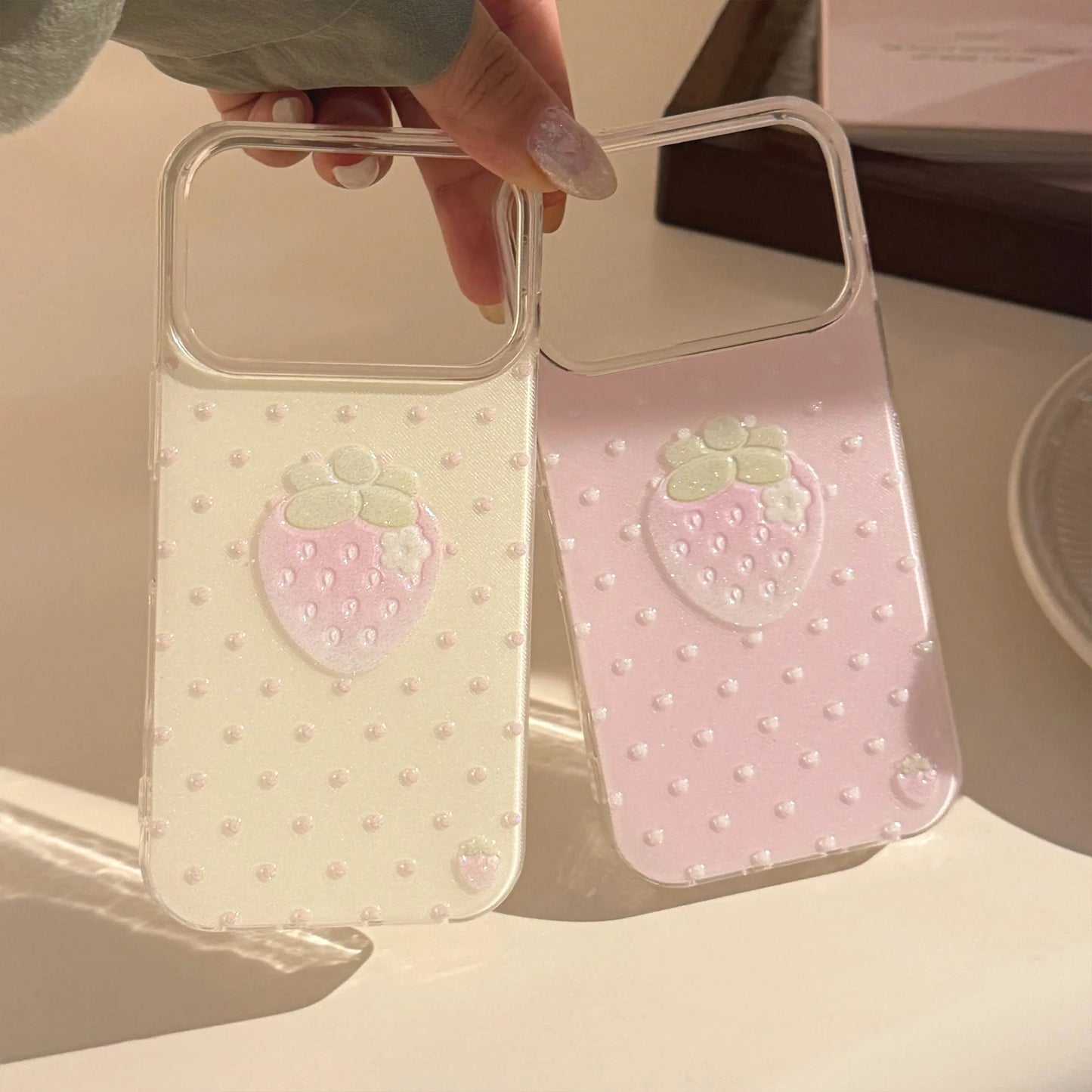Pastel Dot Strawberry iPhone Case