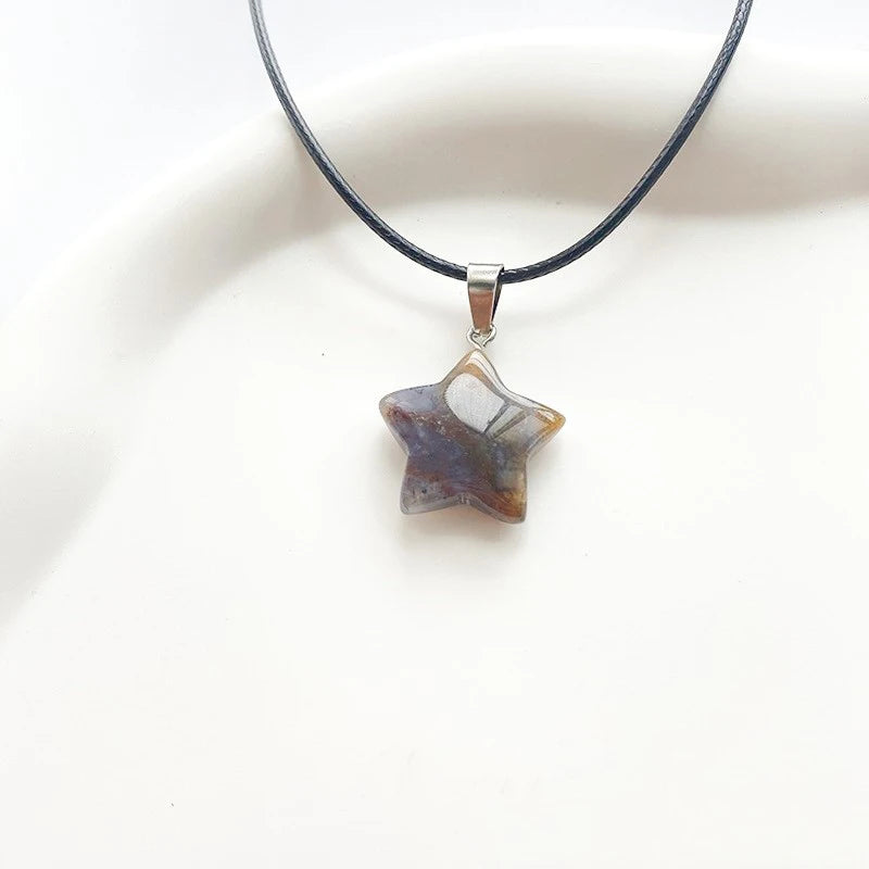 Star Shaped Stone Pendant Necklace