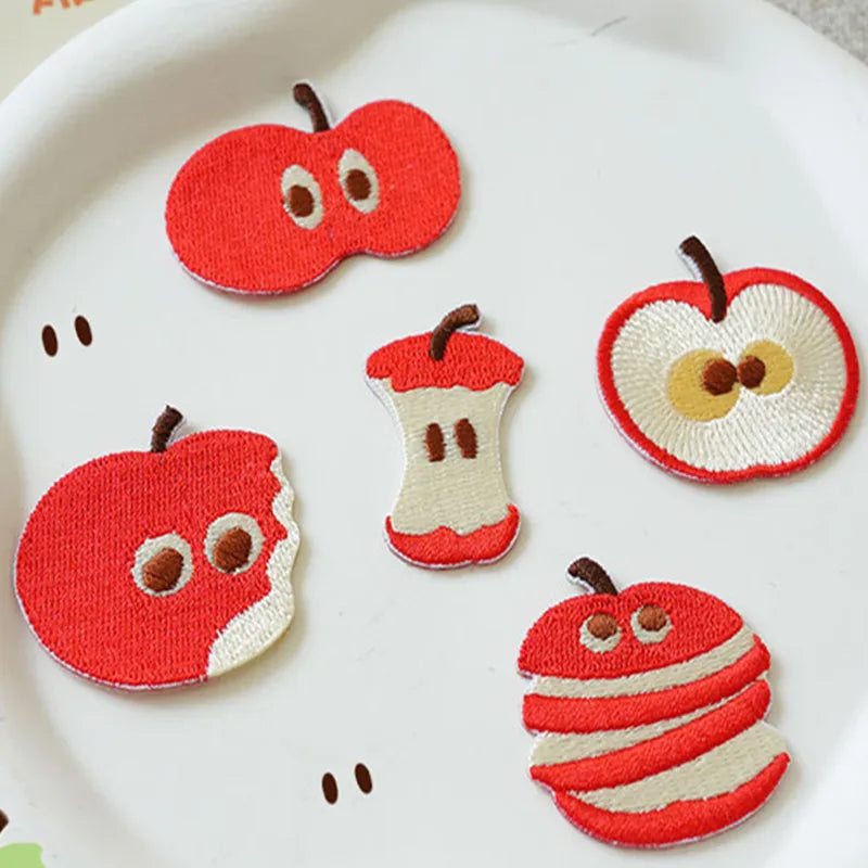 Embroidered Apple Patch (5 Designs)