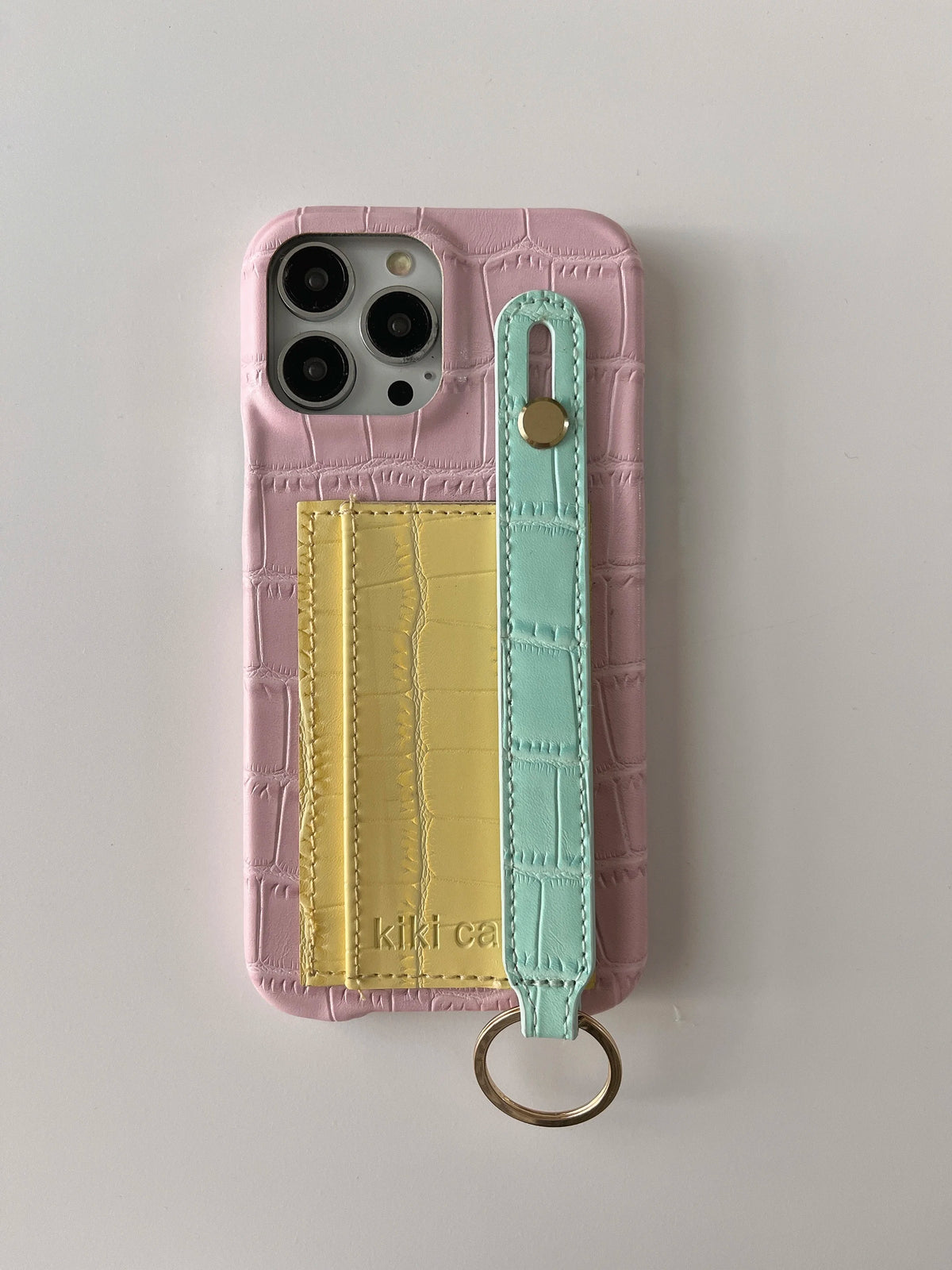 80 Pastels Crocodile Patchwork iPhone Case