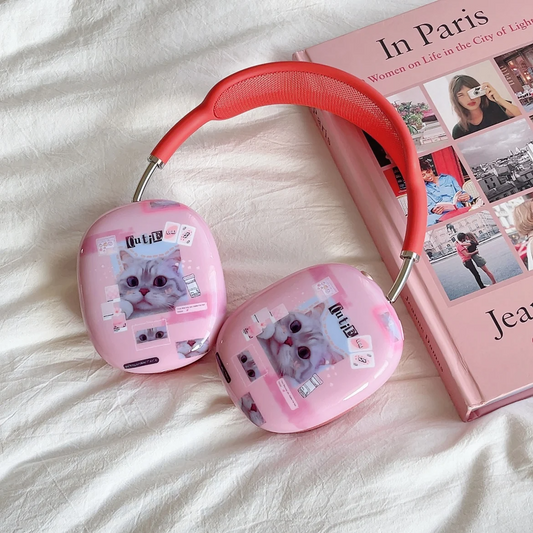 y2k Cat Photo Collage Headphone Covers