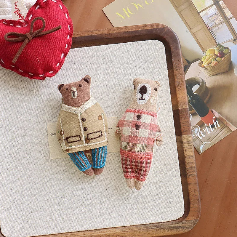 Linen Animal Pals Brooch (6 Designs)
