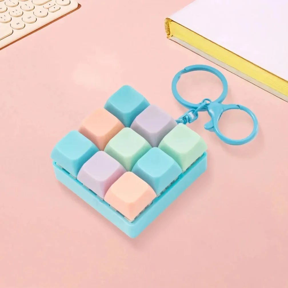 Mini Keyboard Fidget Charm Keychain - Ice Cream Cake