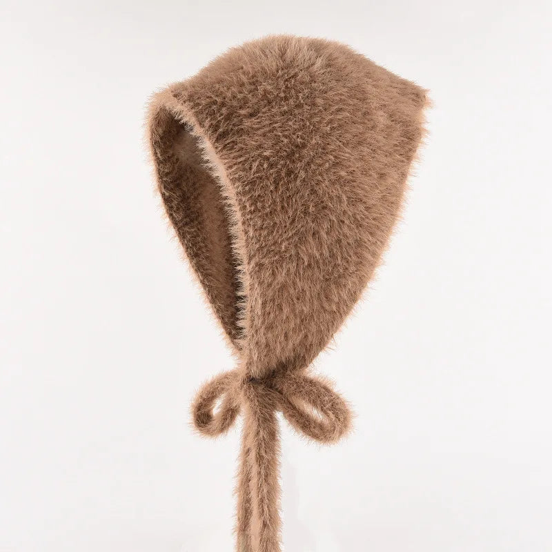 Fuzzy Knit Bonnet