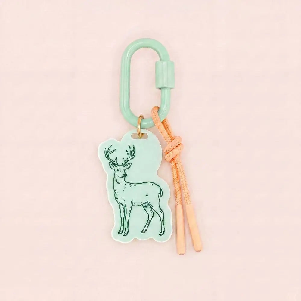 Printed Dog Rope Woven Acrylic Keychain Cat Rabbit Animals Series Pendant Cartoon Design Deer Bag Chain Charms DIY Accessories - Ice Cream Cake