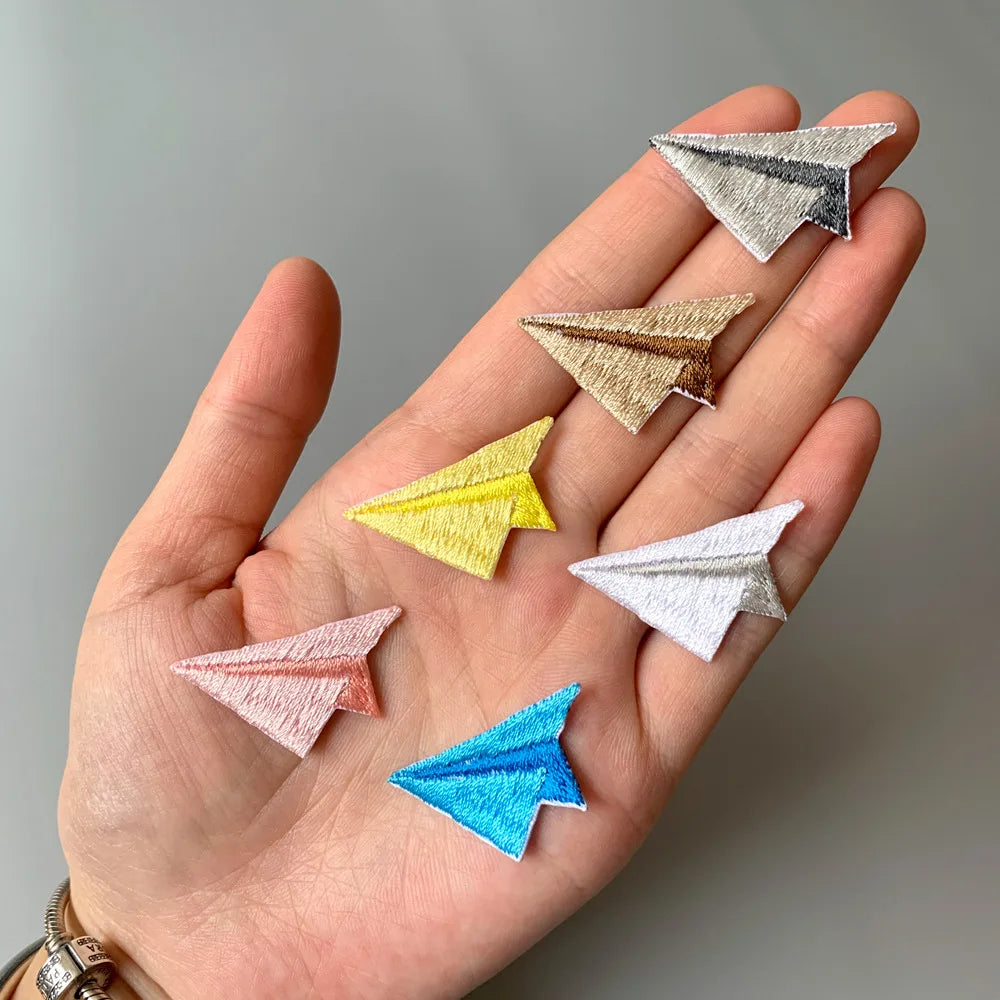 Paper Plane Embroidered Patch