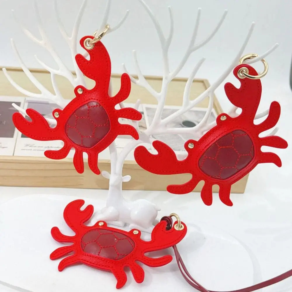 Lovely Beach Style Pu Leather Lobster Pendant Cute Summer Pu Crab Keychain Fashion Hanger Bag Charm Men - Ice Cream Cake