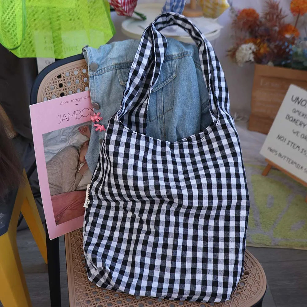 Gingham Tote Bag (4 Colours) - Ice Cream Cake