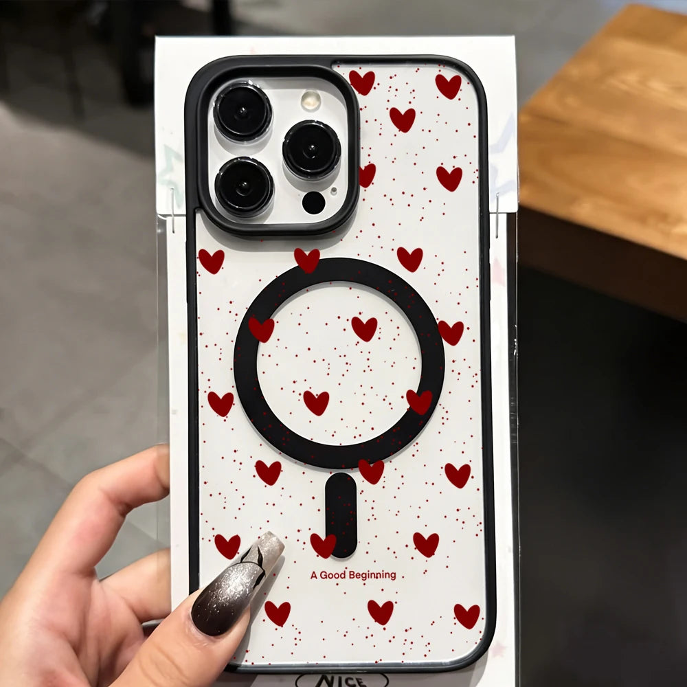 Heart Polka Dot Pattern iPhone Case