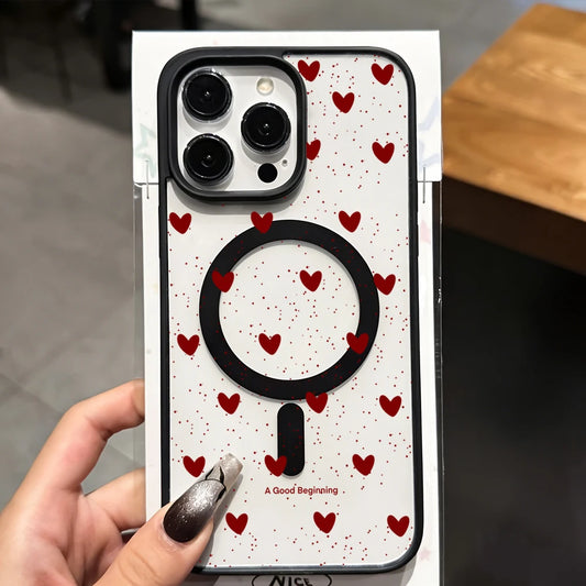 Heart Polka Dot Pattern iPhone Case