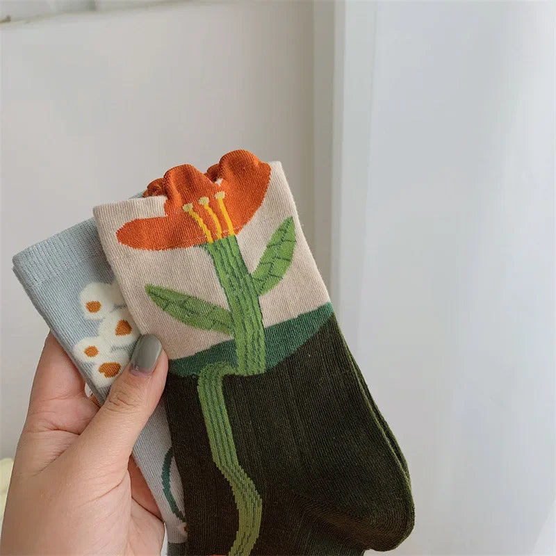 Flower Power Crew Socks