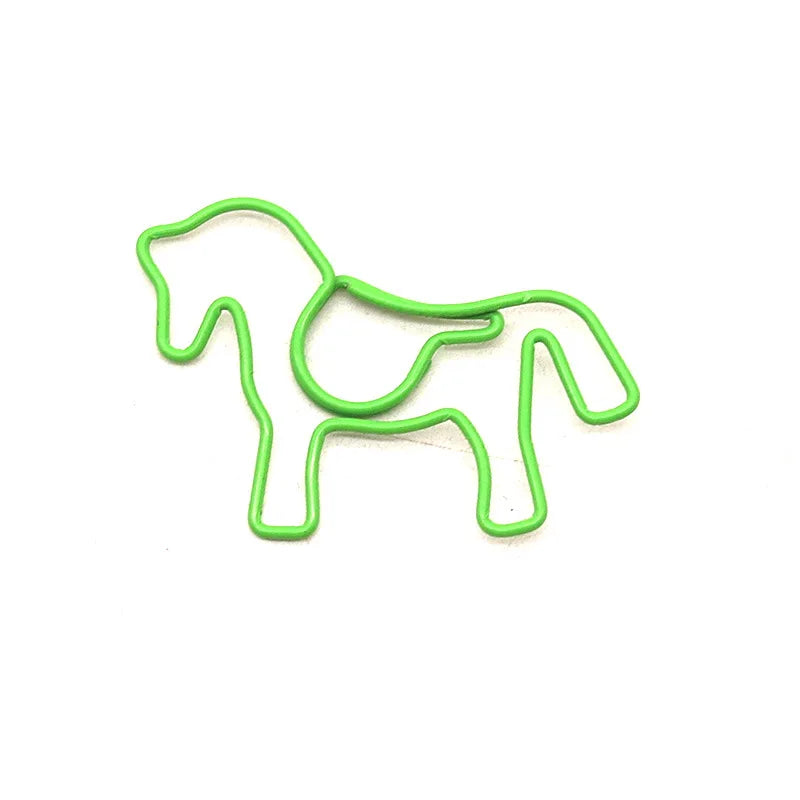 20-100pcs Color Pony Horse Paper Clip Special-shaped Paper Clip Animal Papeclips Creative Stationery Office School Supplies - Ice Cream Cake