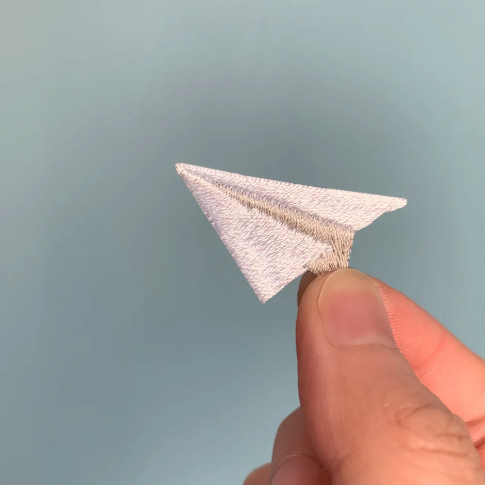 Paper Plane Embroidered Patch