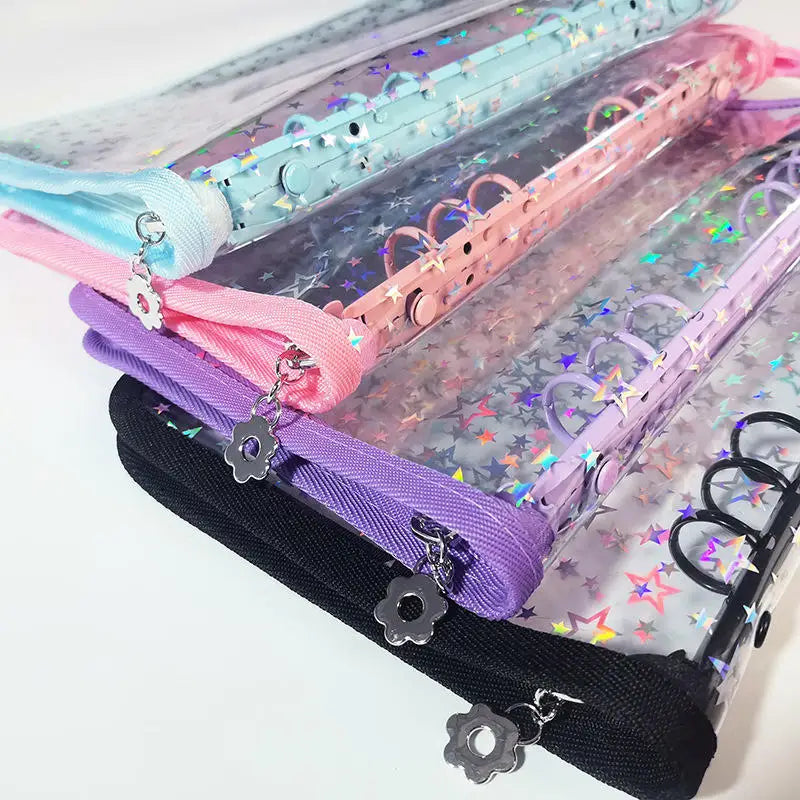 Star Glitter Photo Card Ring Binder