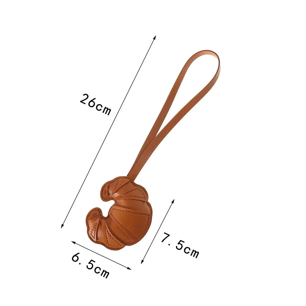 Croissant Bag Charm, Fashion Bread Charm for Handbags Purse Bag Accessories Car Charms PU Key Charms - Ice Cream Cake