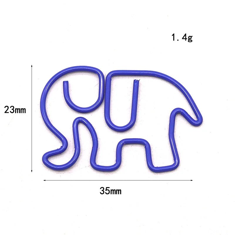 10-100pcs Color Creative Elephant Paper Clip Cartoon Cute Student Paperpin Special-shaped Paper Clip Office Stationery Paperclip - Ice Cream Cake