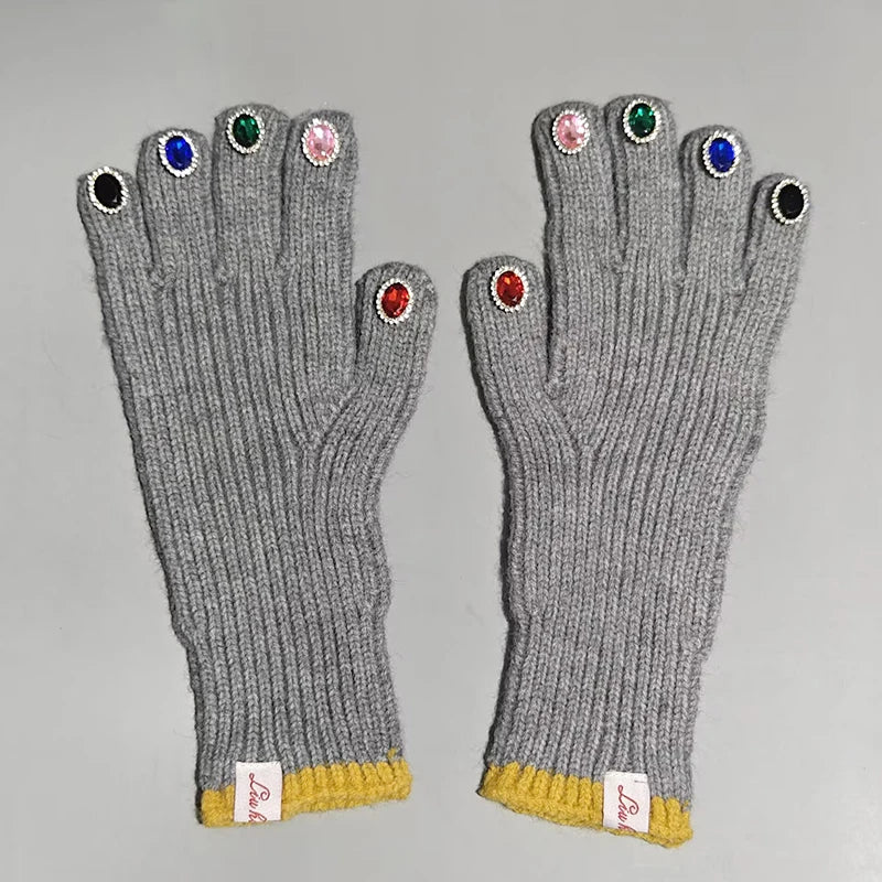 Fancy Manicure Knit Gloves