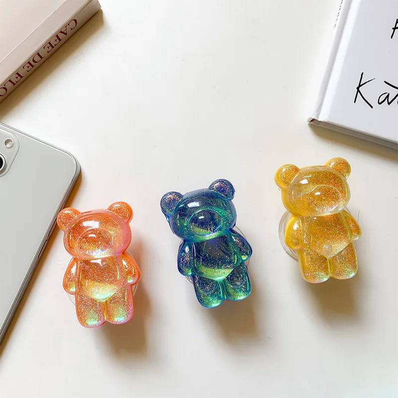 Glitter Gummy Bear Phone Grips (8 Colours)