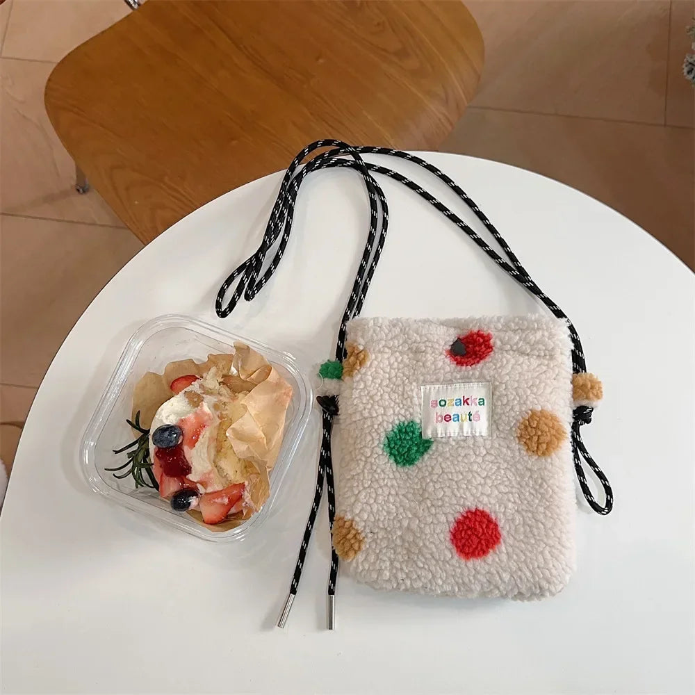 Teddy Fur Plush Pattern Shoulder Bag