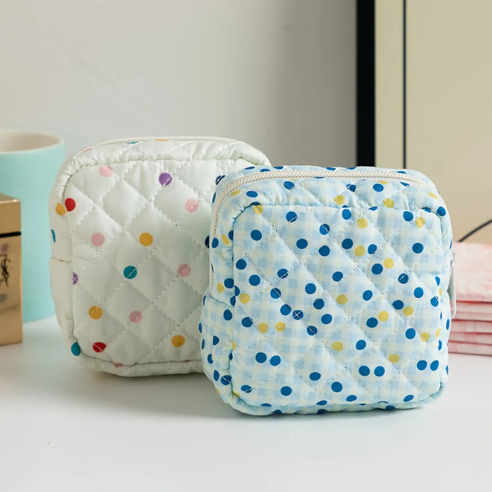 Colourful Quilted Pads Pouch (5 Designs) - Ice Cream Cake