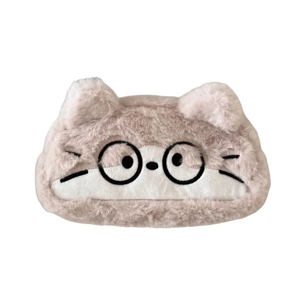 Kids Gift Funny Cat Cartoon Pencil Case Cute Kawaii Stationery Storage Bag Fluffy Large Capacity Cat Stationer Bag Student Use - Ice Cream Cake