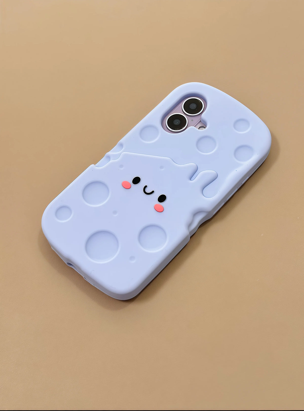 For iPhone 17 16 15 14 13 12 Pro Max 15 Plus Phone Cases Cute 3D Cartoon Cheese Soft Silicone Shockproof Cover lovers & Sisters - Ice Cream Cake