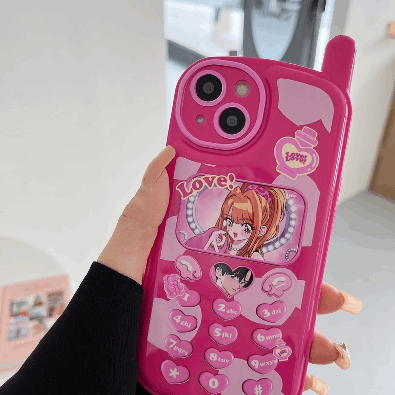 Anime Love y2k Cellphone Style iPhone Case