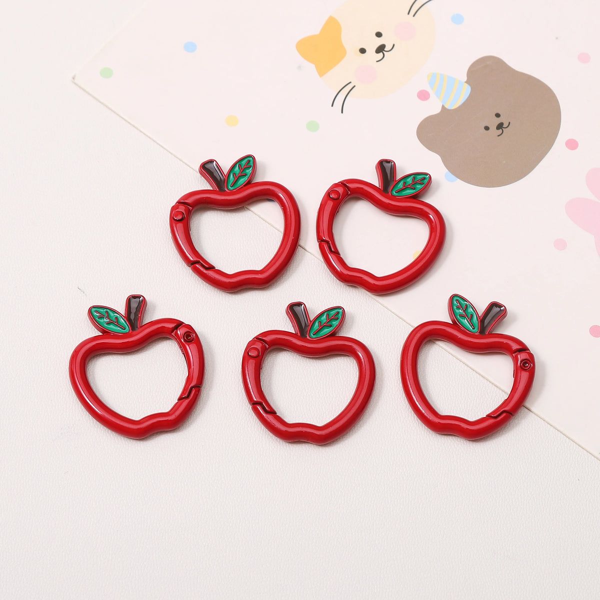 Mini Apple Shaped Carabiner Clip