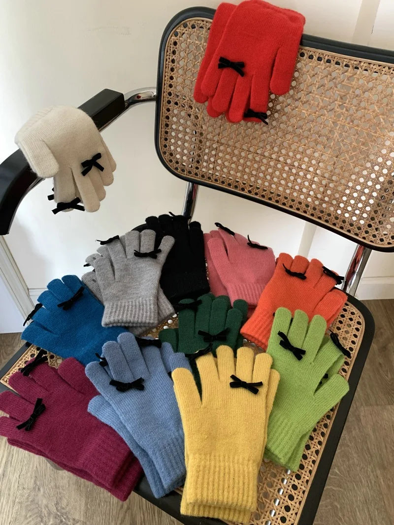 Coquette Ribbon Gloves (12 Colours)