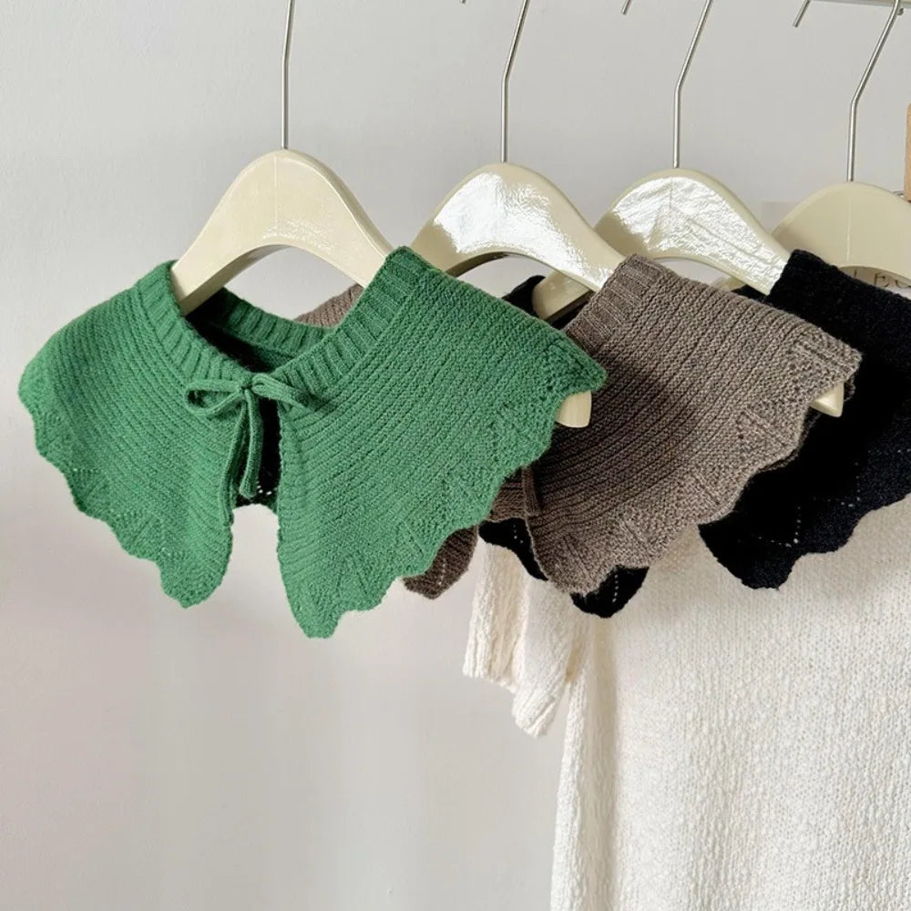 Knitted Detachable Frill Collar