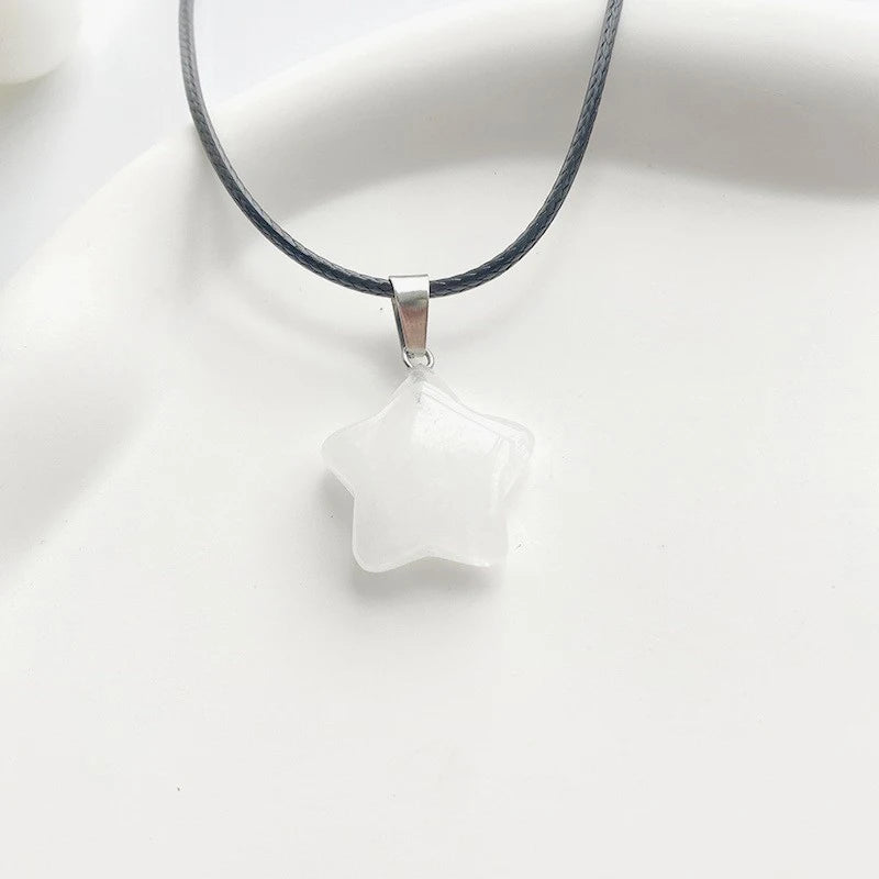 Star Shaped Stone Pendant Necklace