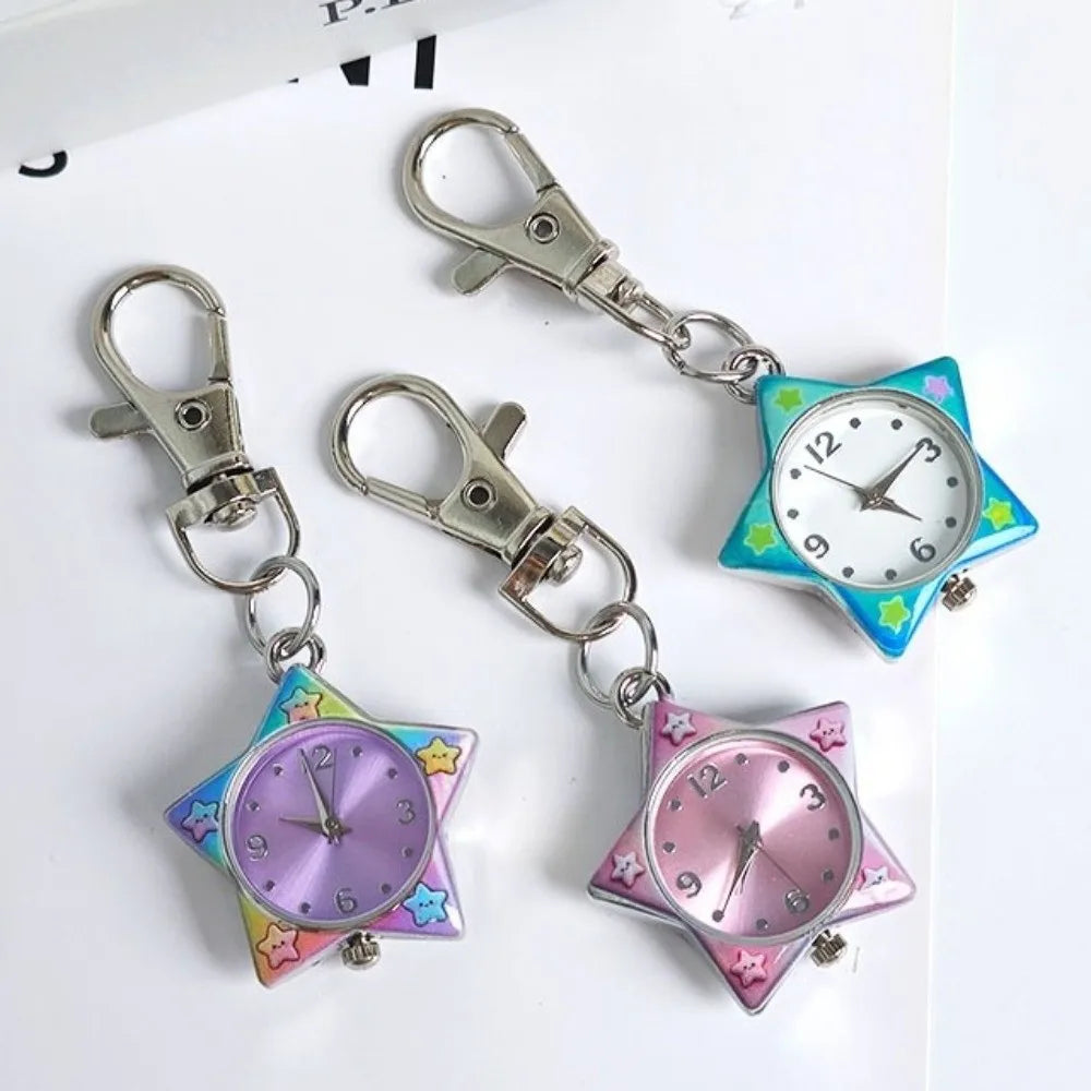 Pop Colour y2K Clip-On Keychain Star Watch