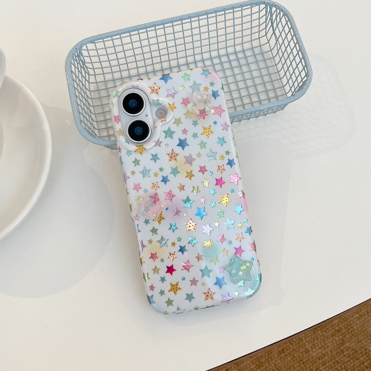 Pastel Doodle Stars iPhone Case