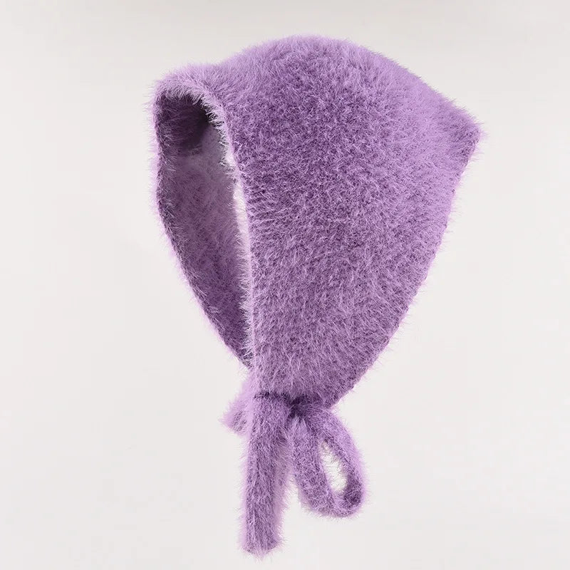 Fuzzy Knit Bonnet