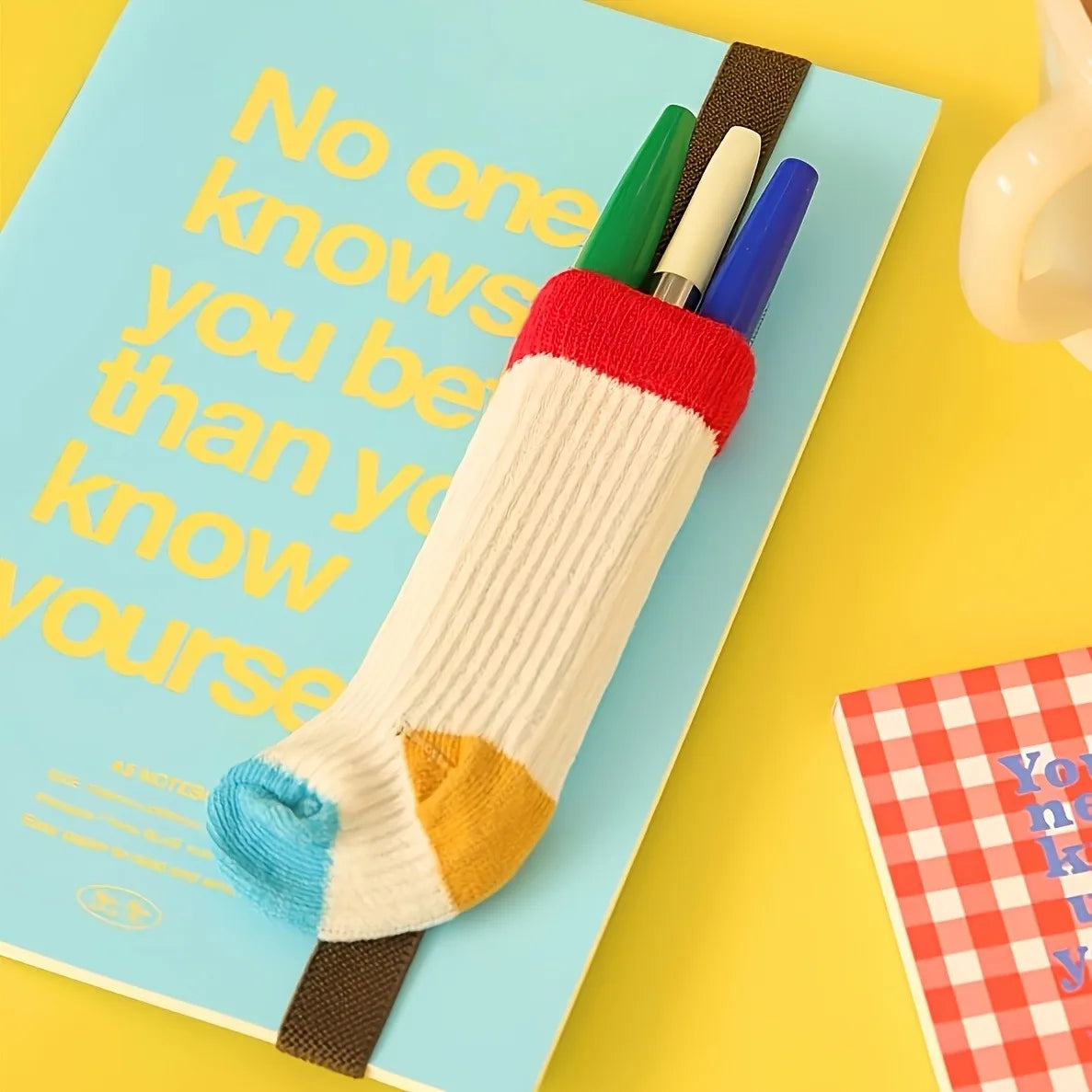 Sock Shaped Pen and Pencil Holder